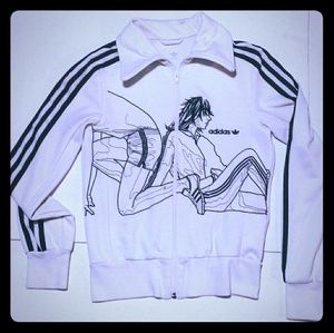 Vintage Adidas Embroidered Athletic Zip Up Jacket